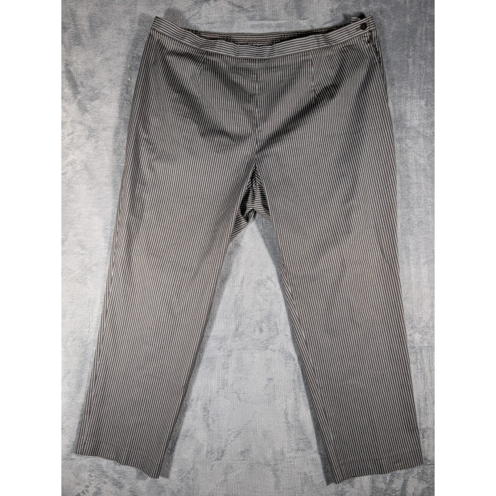 Elana by Tanner Women's 22 Brown Pinstripe Straight Leg Classic Dress Pants